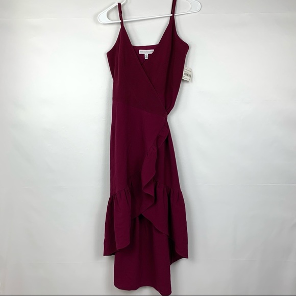 Dress the Population Delphine Wrap Tie Midi Dress Small - Picture 4 of 9